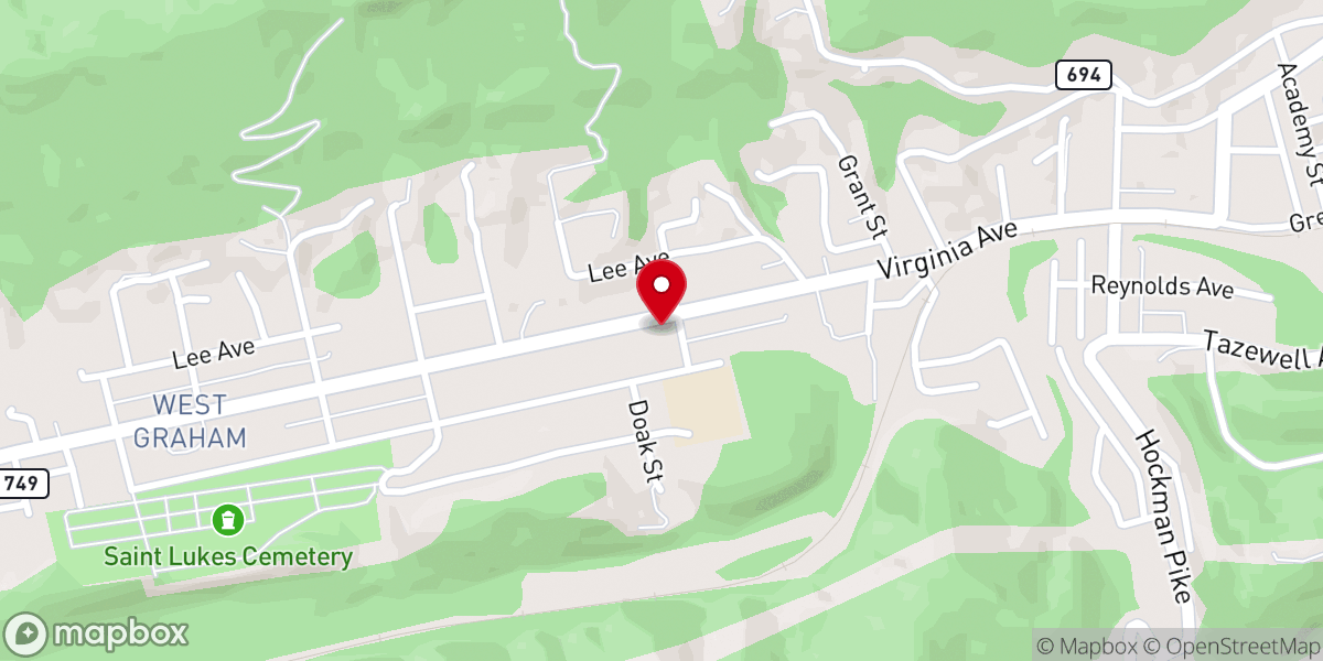 Map showing location of Virginia Avenue United Methodist Church
