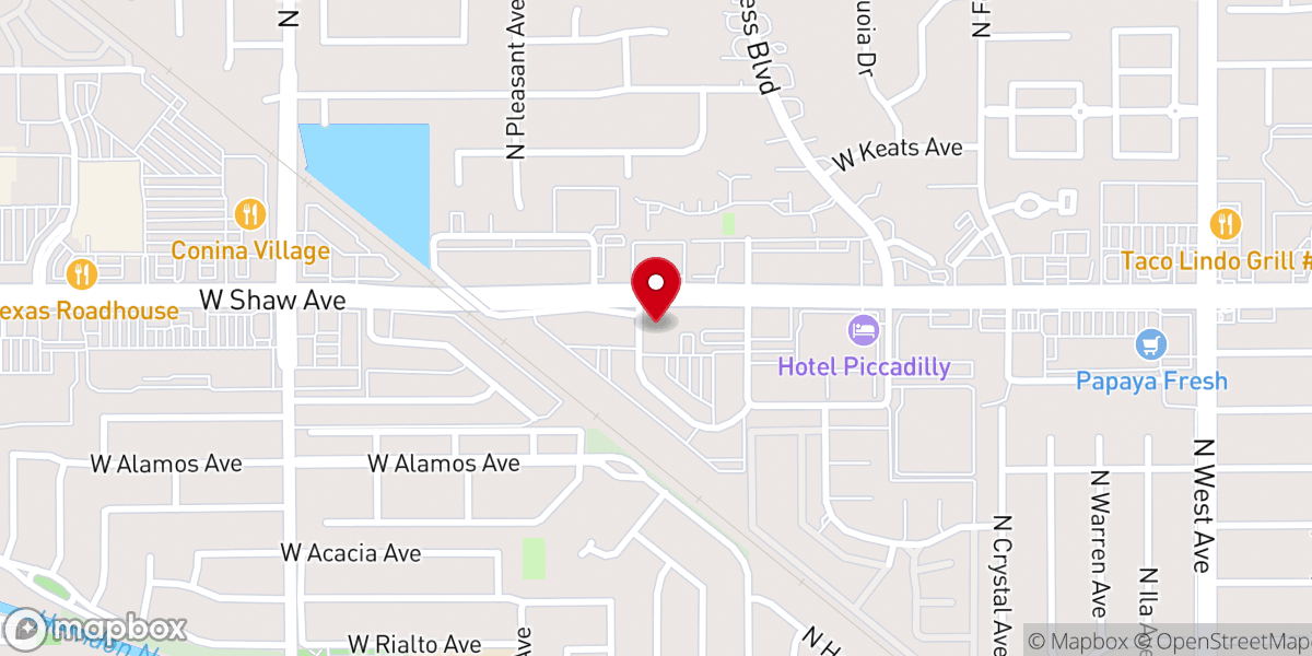Map showing location of Church of Scientology Mission of Fresno