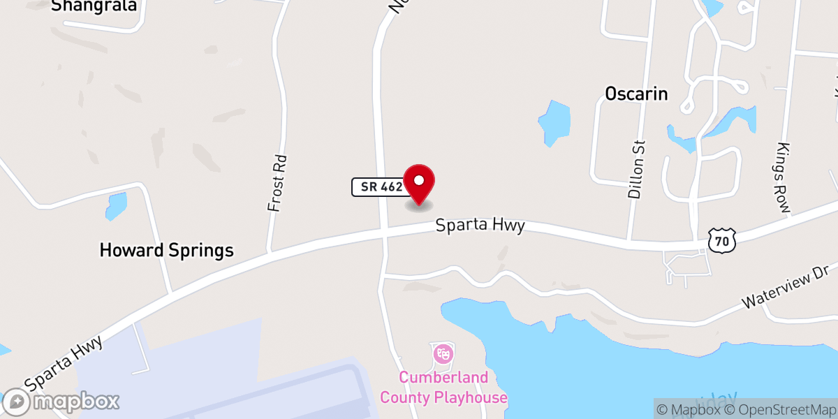 Map showing location of Memorial Baptist Church