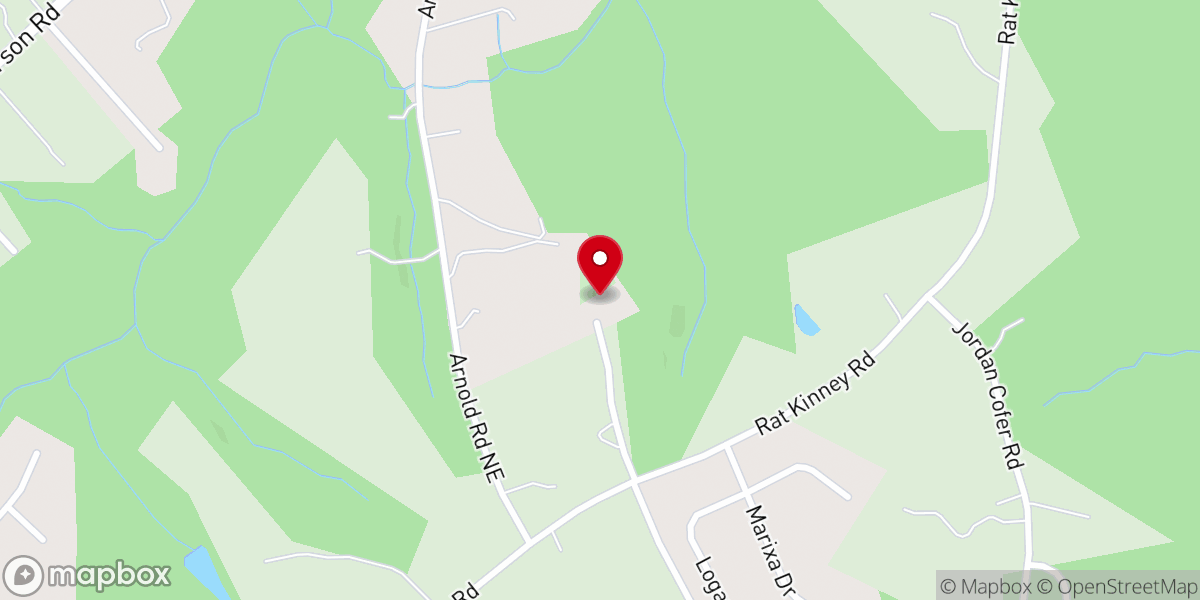 Map showing location of Greater Barber Creek Missionary Baptist Church