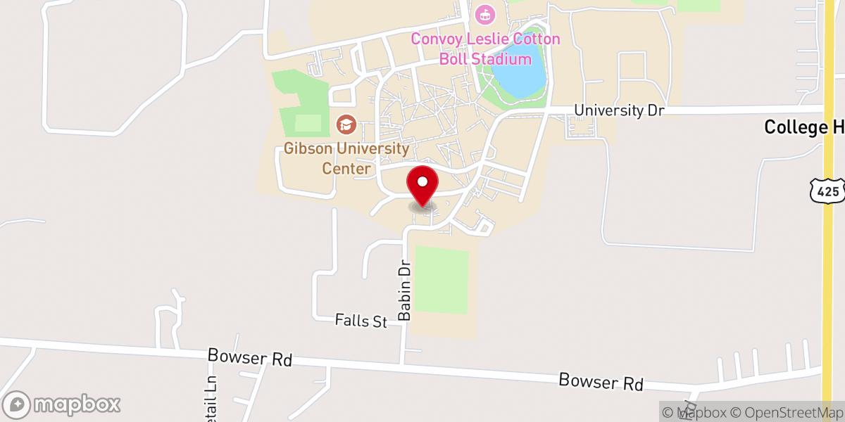 Map showing location of Wesley Foundation Center