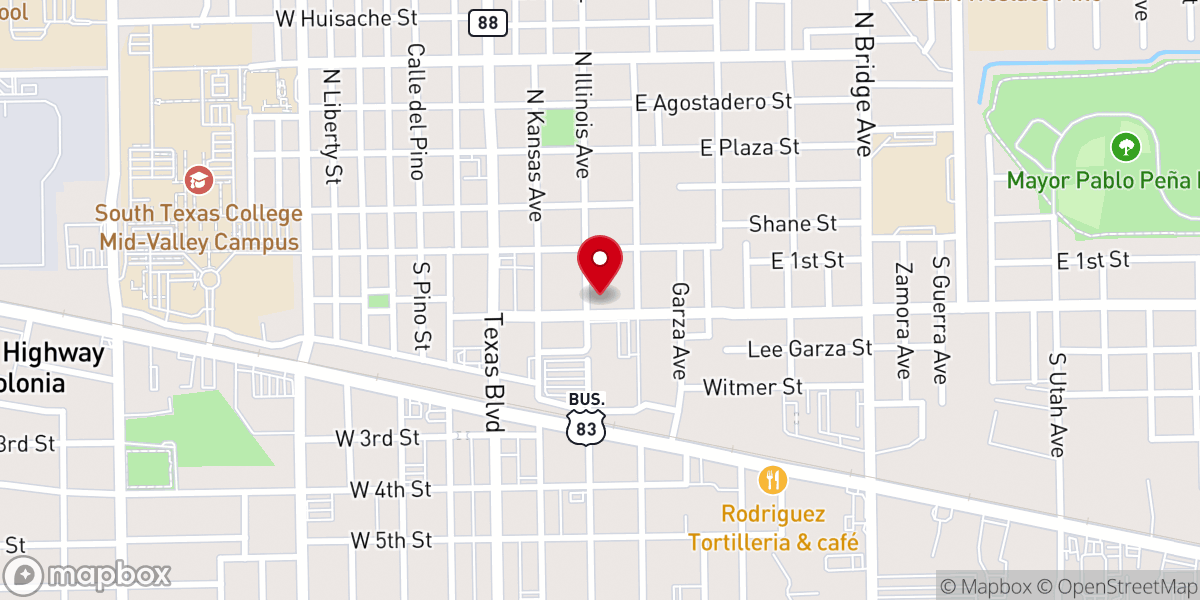 Map showing location of St Joan of Arc Catholic Church