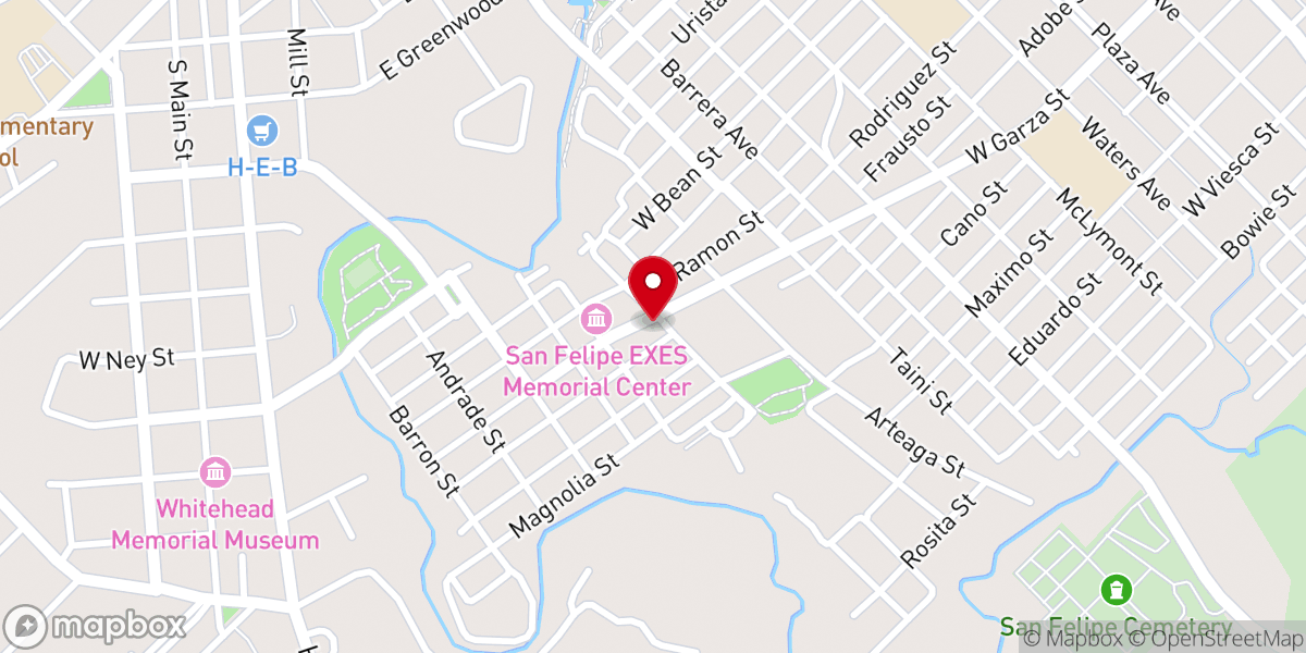 Map showing location of Our Lady of Guadalupe Catholic Church