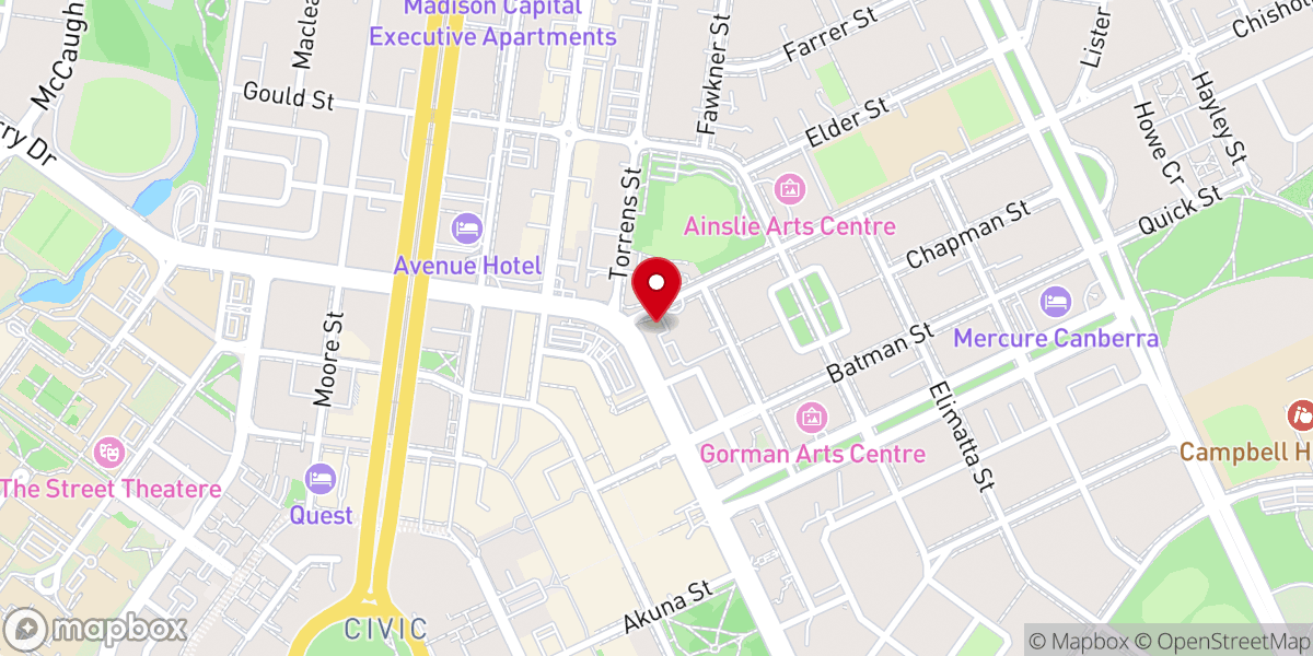 Map showing location of St. Patrick's Catholic Church