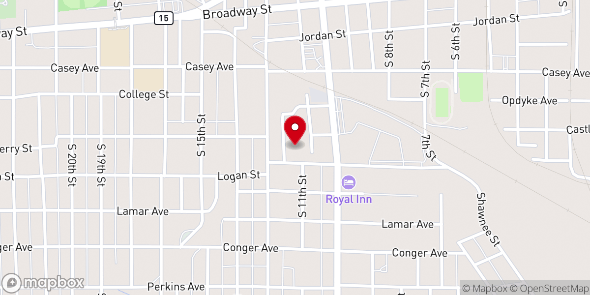 Map showing location of Blackwell Temple African Methodist Episcopal Zion Church