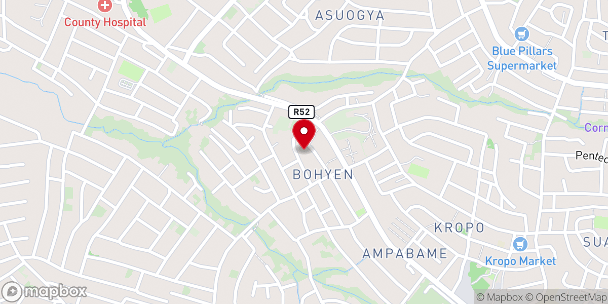 Map showing location of Bohyen GETHSEMANE METHODIST CHURCH