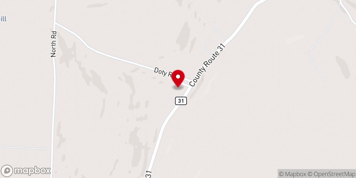 Map showing location of Freewill Baptist Church