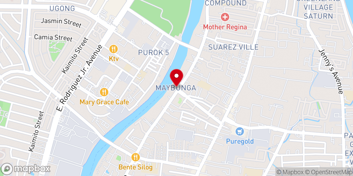 Map showing location of Apostolic Jesus Name Church -Pasig