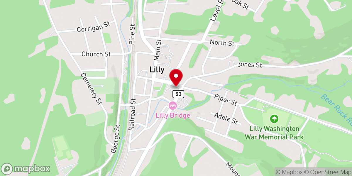 Map showing location of St. Luke Lutheran Church
