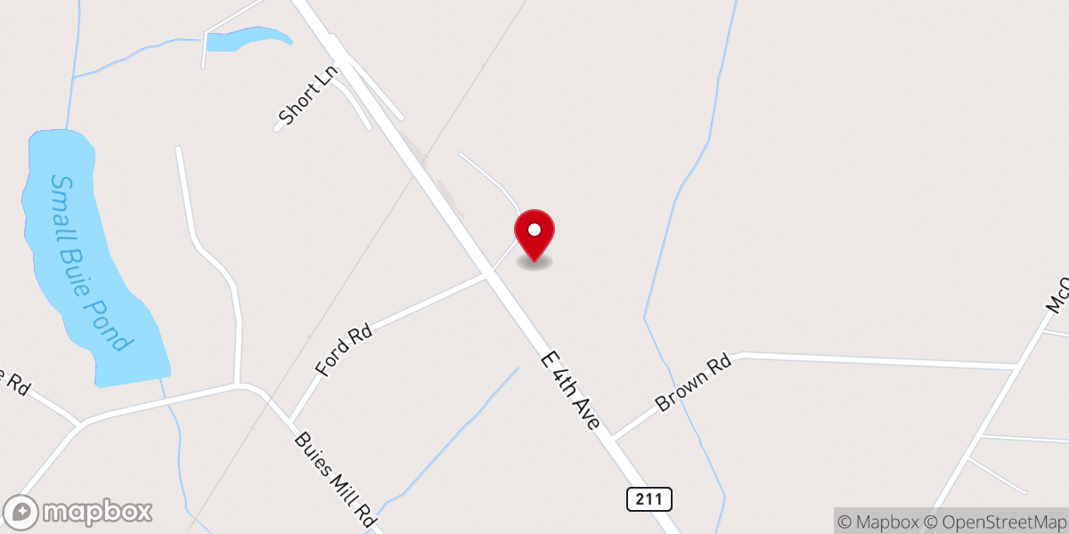 Map showing location of Panthersford Church