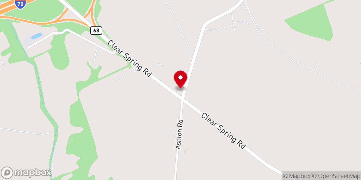 Map showing location of Clear Spring Mennonite Church