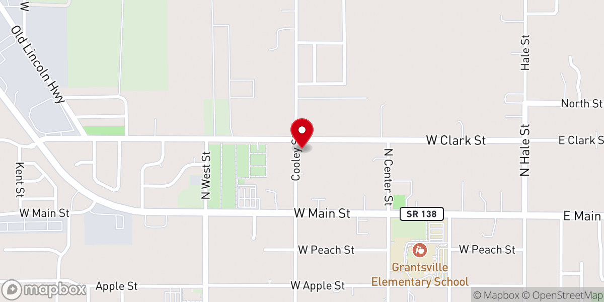 Map showing location of The Old Grantsville Church