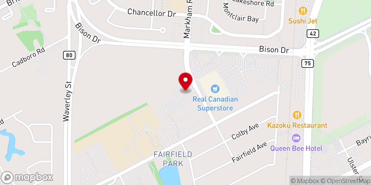Map showing location of Joy Lutheran Church