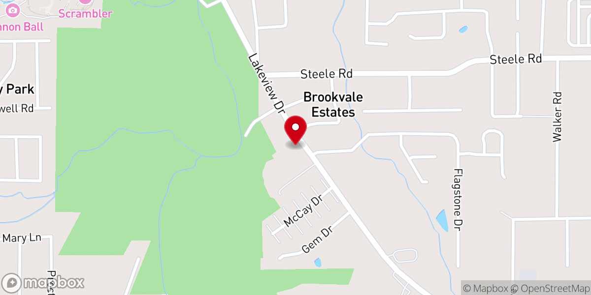 Map showing location of Bible-Way Baptist Church