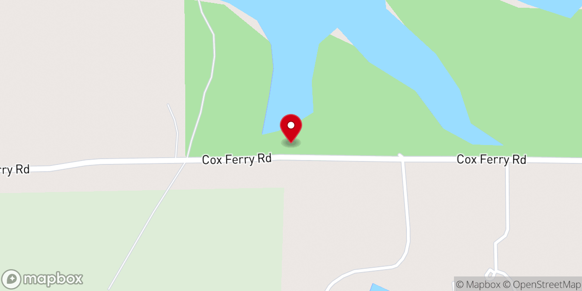 Map showing location of Wilson Grove Baptist Church
