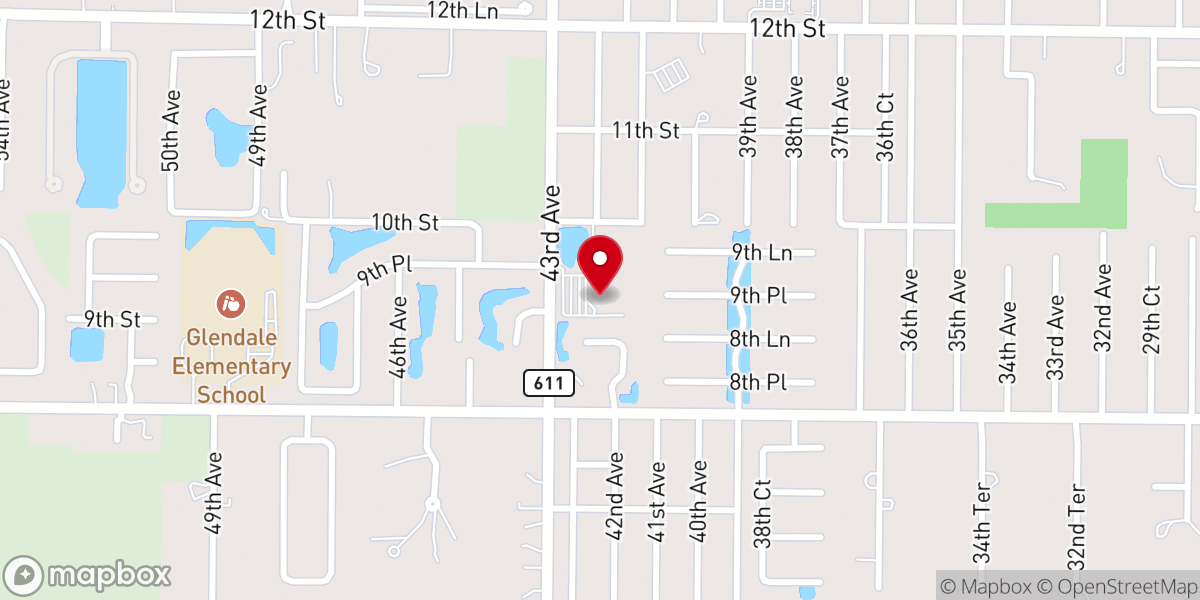 Map showing location of Unity Church of Vero Beach