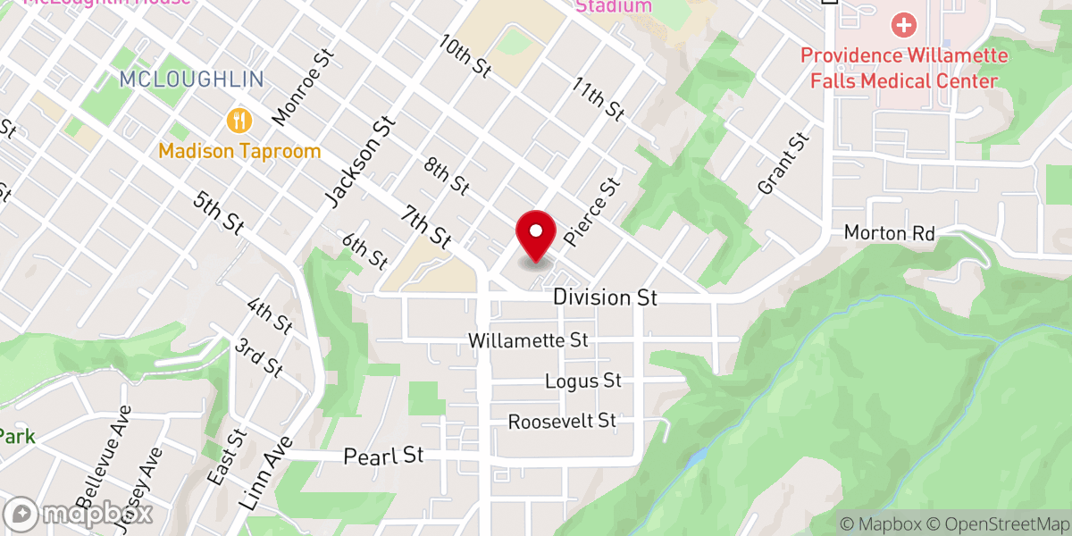 Map showing location of Oregon City Church of the Nazarene