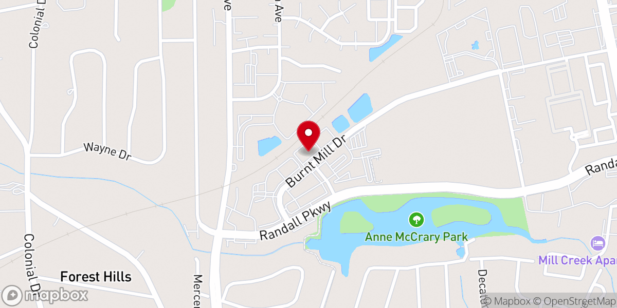 Map showing location of Tony Mcghee Ministries Inc