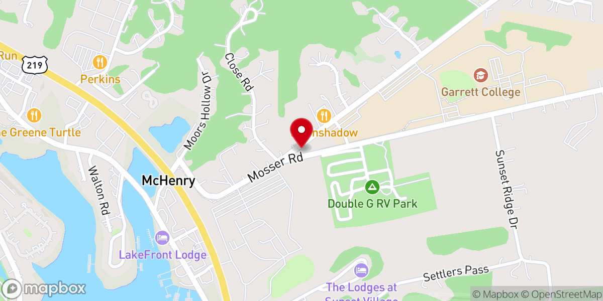Map showing location of McHenry United Methodist Church
