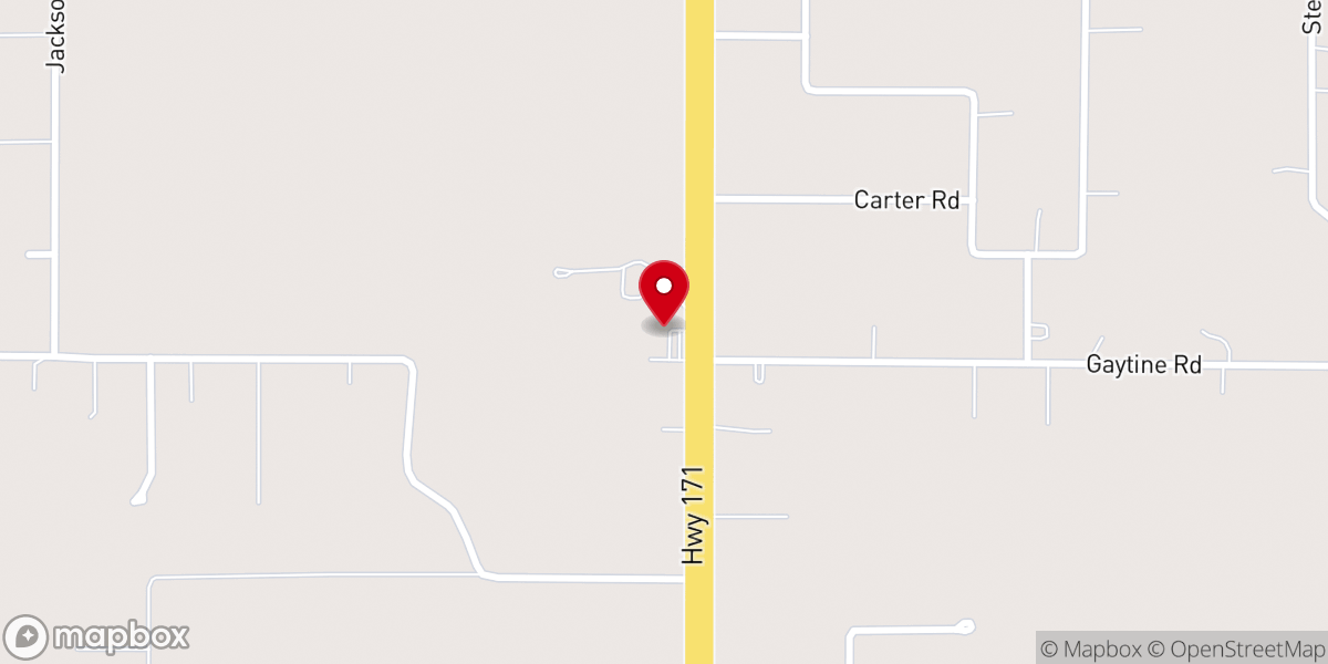 Map showing location of St. Pius X Catholic Church