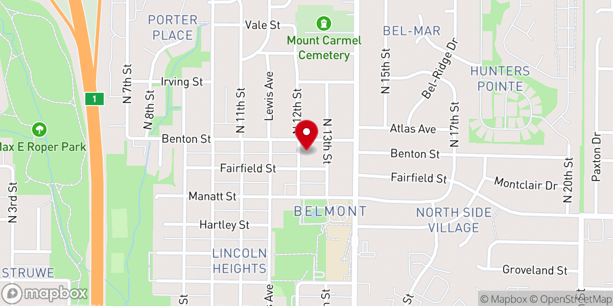 Map showing location of Praise Chapel Lincoln Nebraska