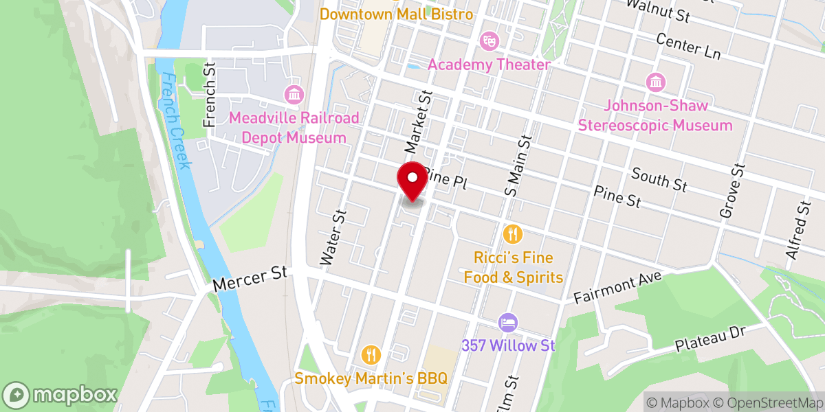 Map showing location of St. Paul's Reformed Church
