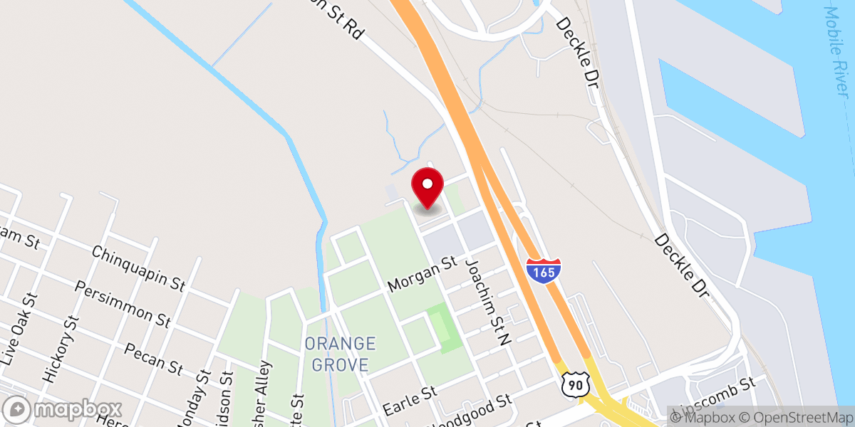 Map showing location of Bayside Church
