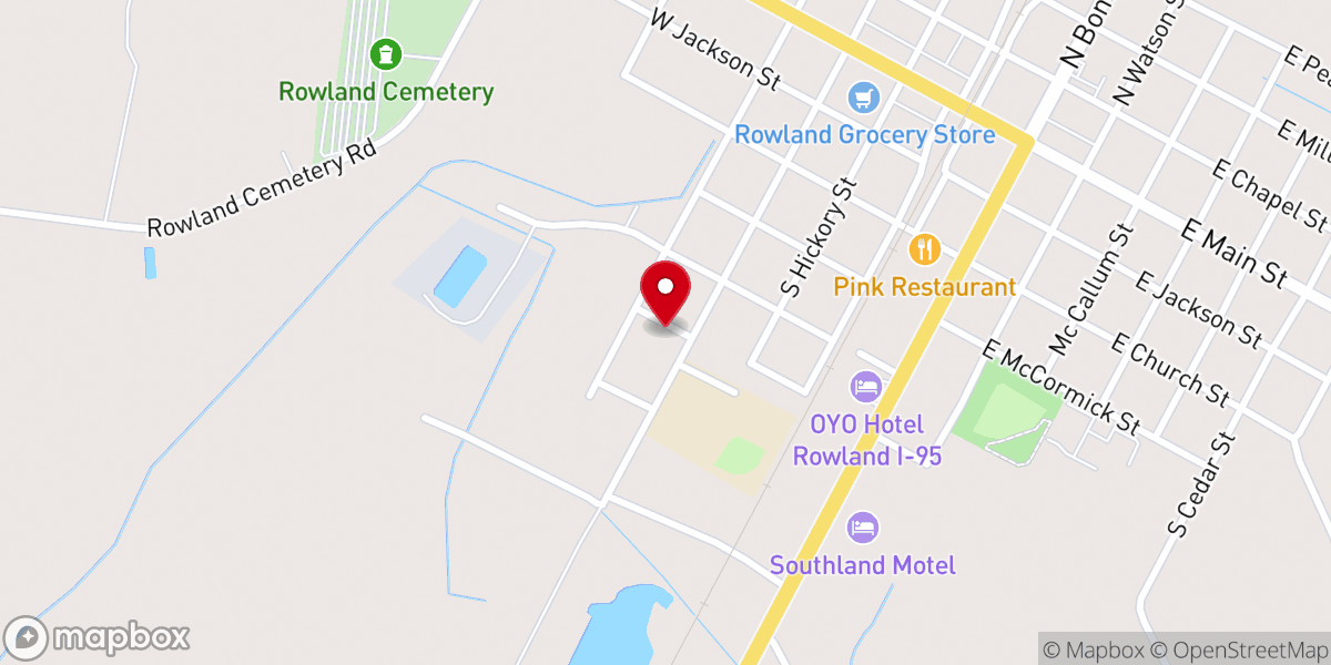 Map showing location of Mt Tabor Baptist Church