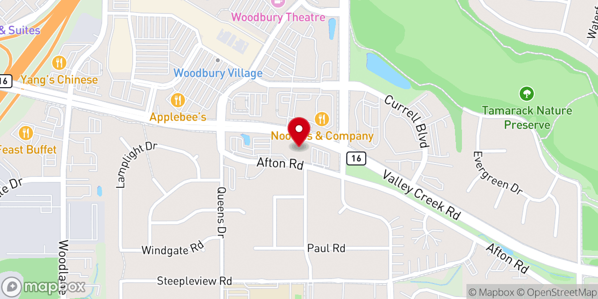 Map showing location of Woodbury Lutheran Preschool