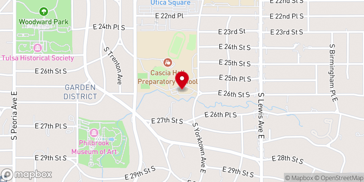 Map showing location of St Rita Chapel