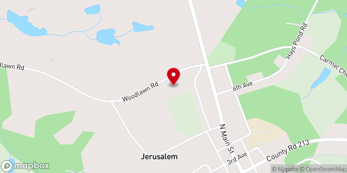 Map showing location of Mansfield Baptist Church