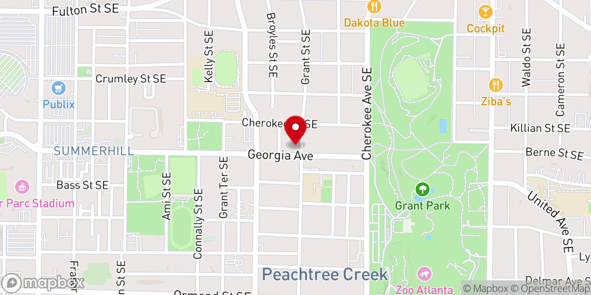 Map showing location of Georgia Avenue Church