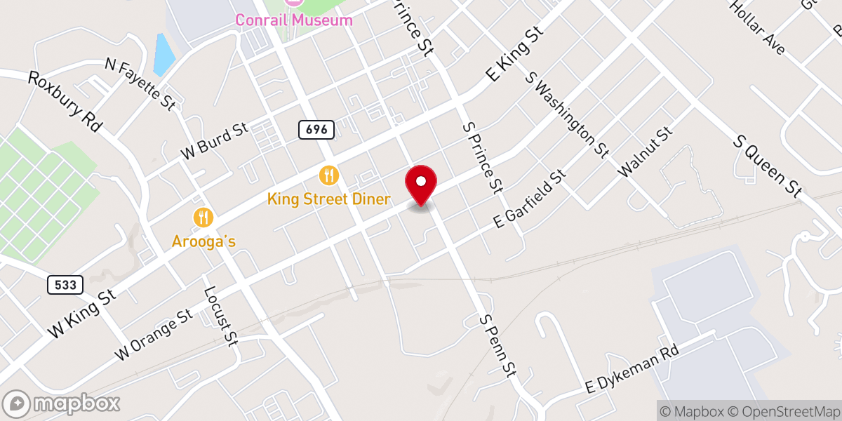 Map showing location of Memorial Lutheran Church