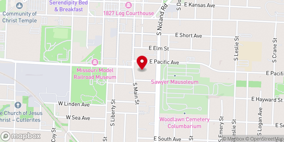 Map showing location of Messiah Lutheran Church