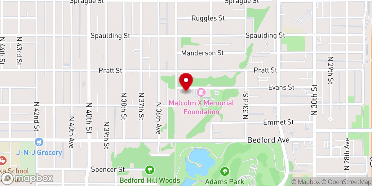 Map showing location of Hope of Glory Ministries Inc
