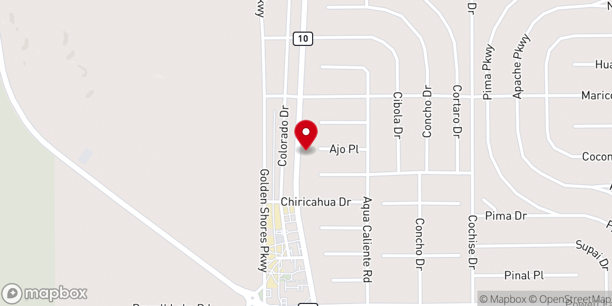 Map showing location of Oasis Fellowship Church