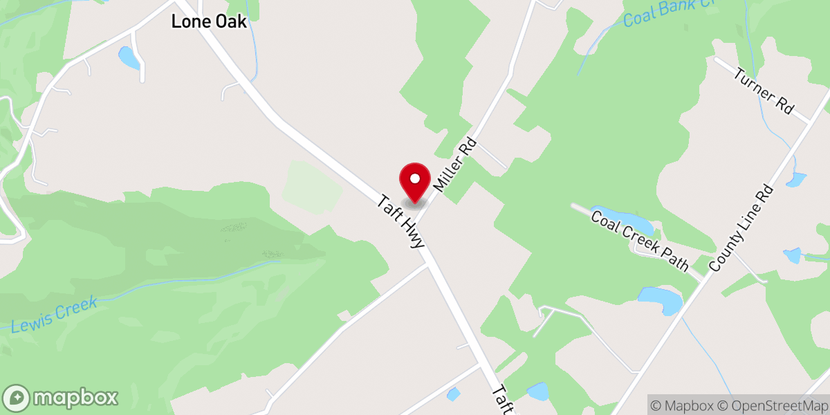 Map showing location of Taft Highway Church