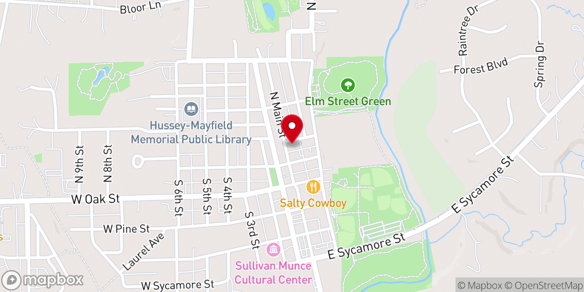 Map showing location of The Vineyard Church in Zionsville Inc