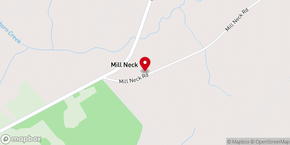 Map showing location of Mill Neck Missionary Baptist Church