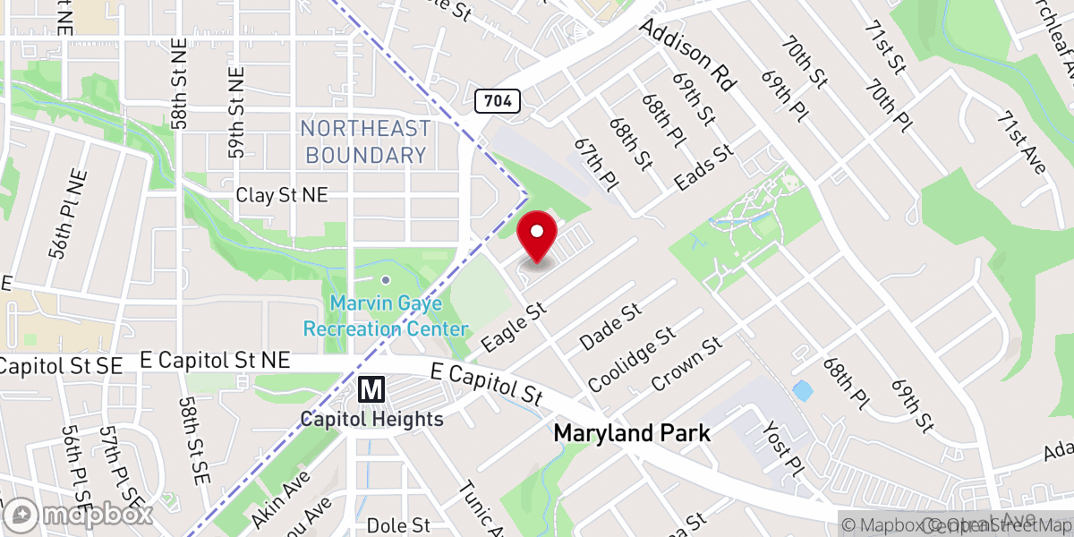 Map showing location of Faith Temple No. 2 Baptist Church
