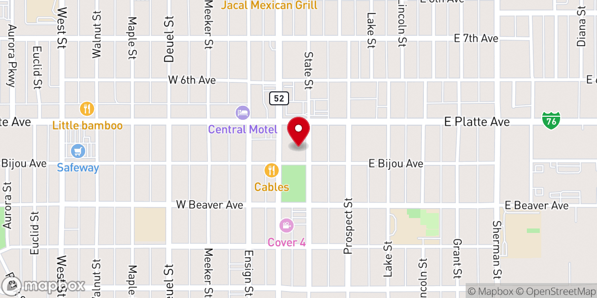 Map showing location of United Methodist Church