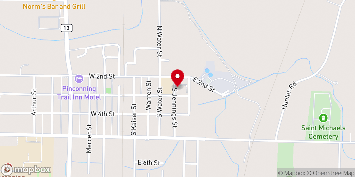 Map showing location of Holy Trinity Catholic Parish Office