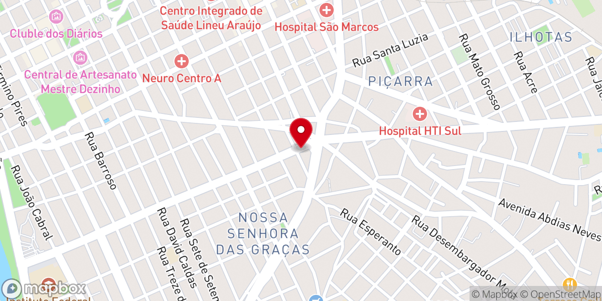 Map showing location of Igreja Cristã Evangélica Peniel