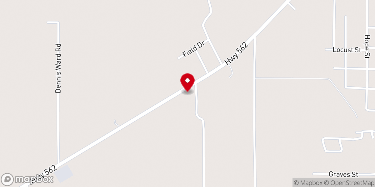Map showing location of New Light Church