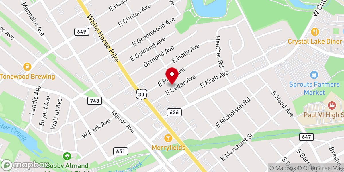 Map showing location of Emmanuel United Methodist Church