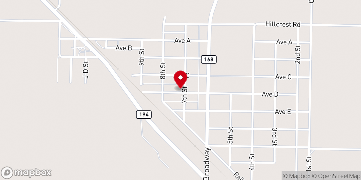 Map showing location of Saint John Nepomucene Catholic Church
