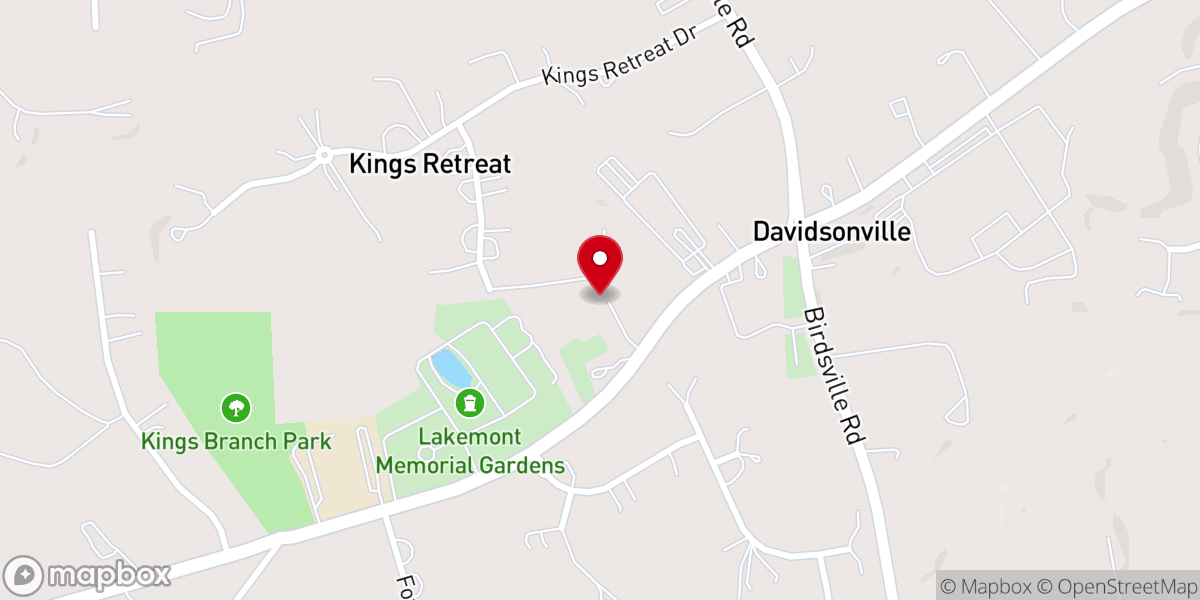 Map showing location of All Hallows Episcopal Church