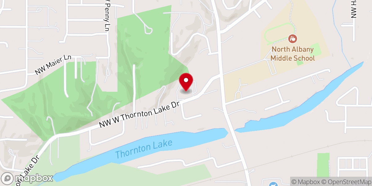 Map showing location of North Albany Community Church