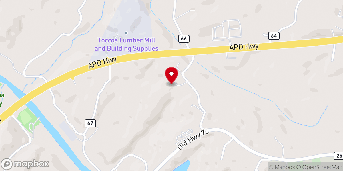 Map showing location of The Ridge Community Church