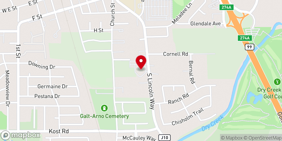 Map showing location of St Christopher's Catholic Church
